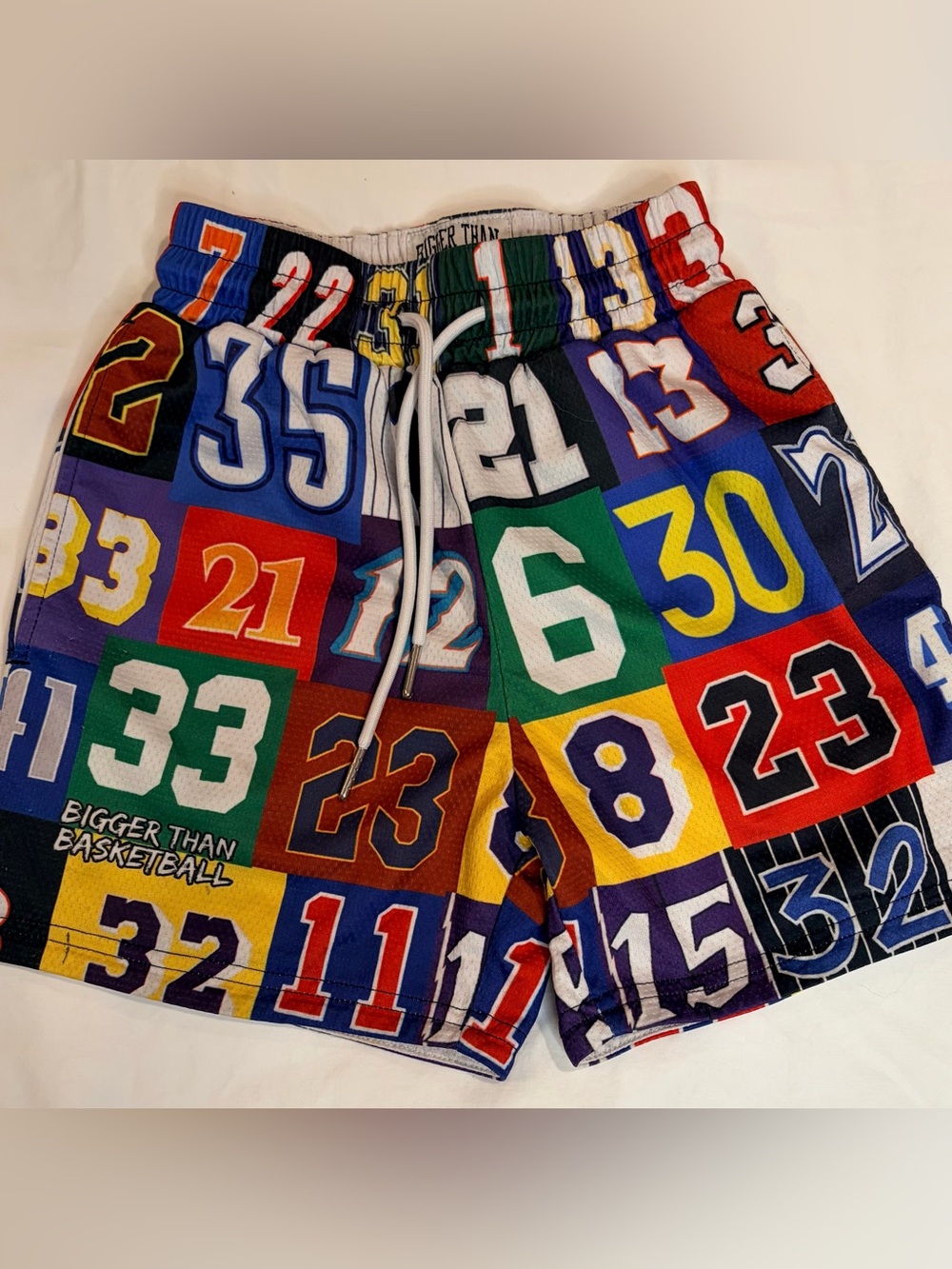 Bigger Than Basketball Hall of Fame Youth S Multicolor Jersey Number Shorts